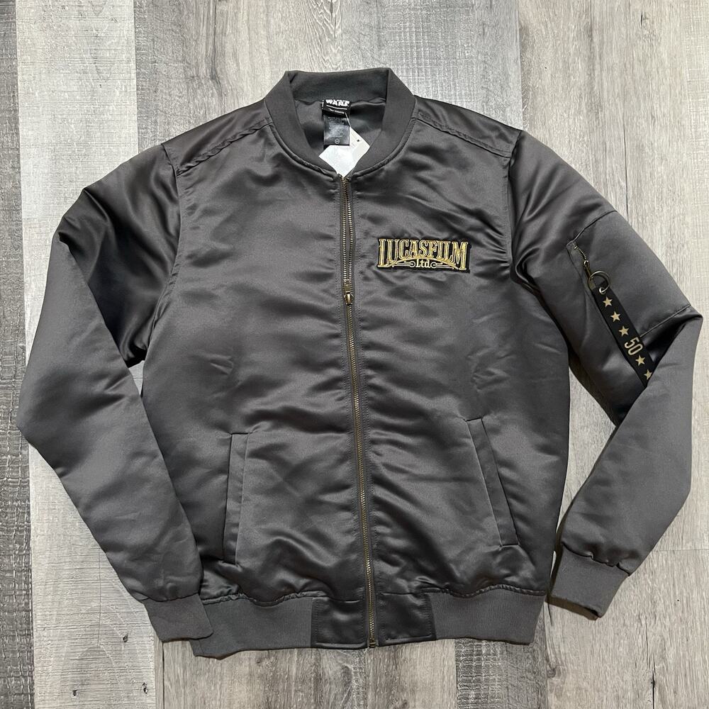 Lucas Film 50th Anniversary Star Wars Bomber Jacket Her Universe NWT Sz S/M - Picture 2 of 5
